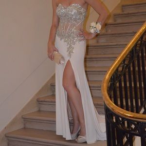 Champagne grad/wedding dress